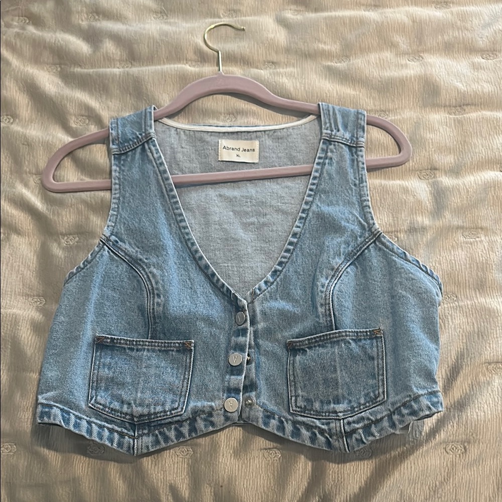 Abrand Light Blue Denim Tank Top